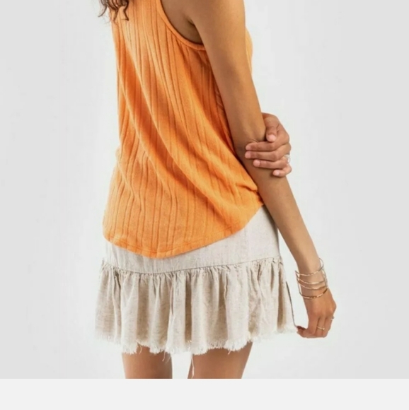 White Linen Skirt - Picture 4 of 5